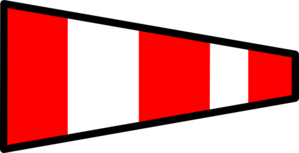 Red And White Striped Signal Flag Clip Art